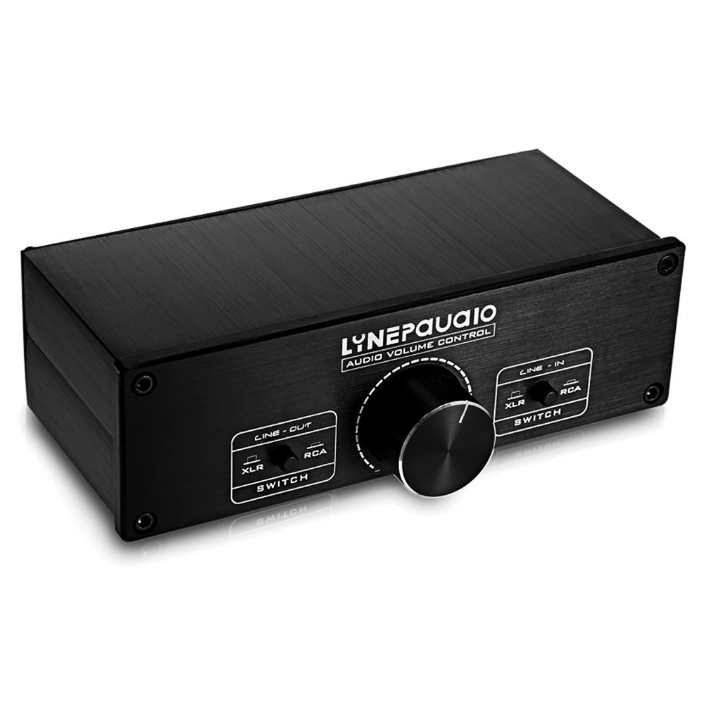Professional Full Balance Passive Active Speaker Dual Channel Volume Controller Audio Device Volume Controller Black