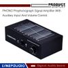 PHOTO Front Signal Amplifier With Auxiliary AUX Signal Input Volume Control MM Cartridge Preamplifier Black view 2