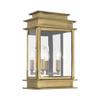 Livex Lighting 2016-01 2-Light Outdoor Wall Lantern, Antique Brass view 1