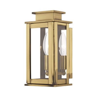 Livex Lighting 20191-01 1-Light Outdoor Wall Lantern, Antique Brass