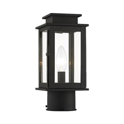 Livex Lighting 20201-04 Lanterm from Princeton 1-Light Fixture, Black