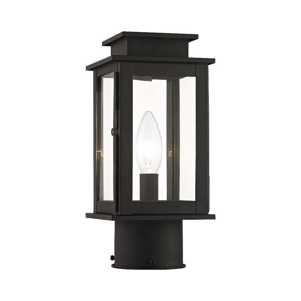 Livex Lighting 20201-04 Lanterm from Princeton 1-Light Fixture, Black