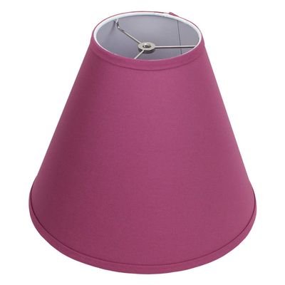 FenchelShades.com 6" Top Diameter x 14" Bottom Diameter x 12" Slant Height Fabric Barrel Lampshade Spider Attachment (Plum)