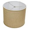 FenchelShades.com 12" Top Diameter x 12" Bottom Diameter 9.5" Height Fabric Drum Lampshade Spider Attachment (Burlap Natural) view 1