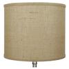 FenchelShades.com 12" Top Diameter x 12" Bottom Diameter 9.5" Height Fabric Drum Lampshade Spider Attachment (Burlap Natural) view 2