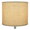 FenchelShades.com 12" Top Diameter x 12" Bottom Diameter 9.5" Height Fabric Drum Lampshade Spider Attachment (Burlap Natural) view 3