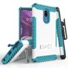 Beyond Cell TriShield Compatible With LG Stylo 4 Case/ Stylo 4 Plus Case/ Q Stylus/ Stylus 4 Case/ Trishield Durable Rugged Heavy Duty Phone Cover [ Belt Clip Holster] + Built in Kickstand (2018) - Light Blue view 1