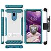 Beyond Cell TriShield Compatible With LG Stylo 4 Case/ Stylo 4 Plus Case/ Q Stylus/ Stylus 4 Case/ Trishield Durable Rugged Heavy Duty Phone Cover [ Belt Clip Holster] + Built in Kickstand (2018) - Light Blue view 2