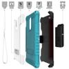 Beyond Cell TriShield Compatible With LG Stylo 4 Case/ Stylo 4 Plus Case/ Q Stylus/ Stylus 4 Case/ Trishield Durable Rugged Heavy Duty Phone Cover [ Belt Clip Holster] + Built in Kickstand (2018) - Light Blue view 3