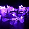 DINOWIN Solar Drop Lights, Water Drop Fairy Lights 20ft 30LEDs Solar Water Drop Waterproof for Outdoor, Garden, Christmas Decorations (Purple) view 4