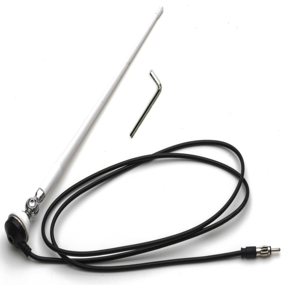 Votex - Marine White AM-FM Rubber Ducky 15 Inch Antenna Kit for Your ATV, Boat, Camper, Go Kart, Motorhome, Pontoon, RV, Sailboat, Tractor, Trailer, UTV, Yacht