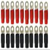 MK Audio GRT00-20 1/0 Gauge Crimp Ring Terminals Connectors 20-Pack (Red, Black) view 1