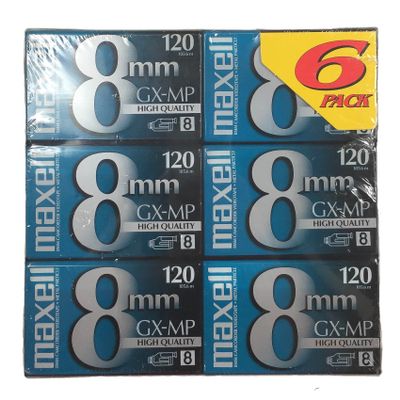 Maxell 8mm GX-MP120 Videotapes (6-pack)