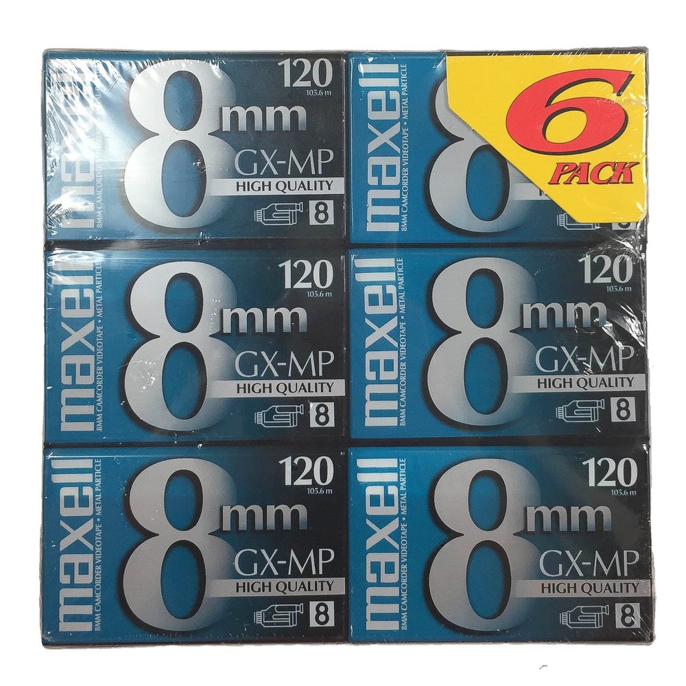 Maxell 8mm GX-MP120 Videotapes (6-pack)