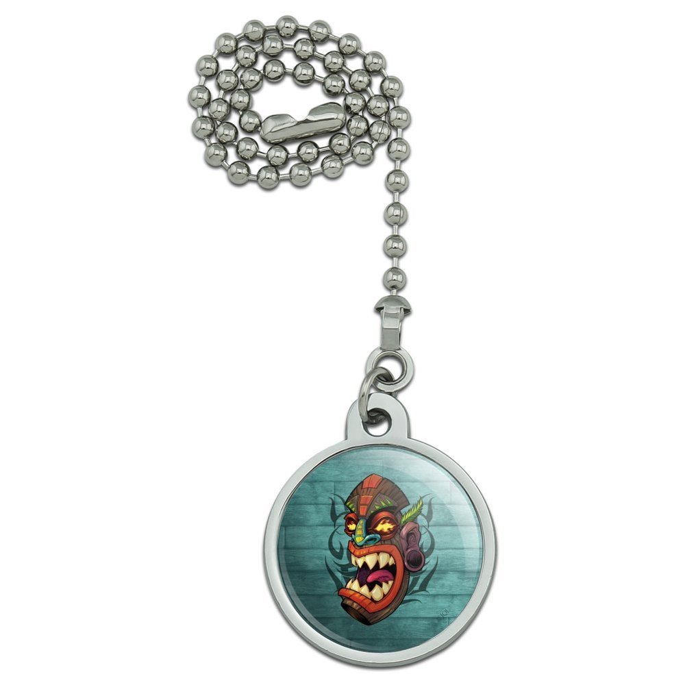 GRAPHICS & MORE Tiki Head Island Tropical Hawaii Ceiling Fan and Light Pull Chain