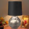 nu steel Pewter Hammered Textured Ball Base with Black Shade, Pewter view 2