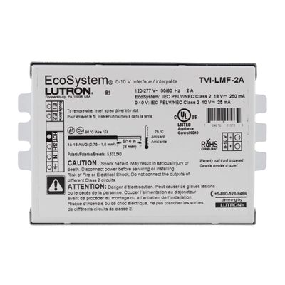 Lutron TVI-LMF-2A EcoSystem LED Dimming Interface, 0-10V, 2-Amp, 120/277V