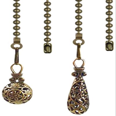 Hyamass 2X Vintage Ball Ceiling Fan Pull Chain Extender with Connector, 12"