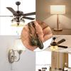 Hyamass 2X Vintage Ball Ceiling Fan Pull Chain Extender with Connector, 12" view 2