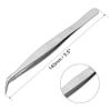 uxcell 5.5in Stainless Steel Tweezers w/Curved Pointed Serrated Tip 2 Pcs view 2