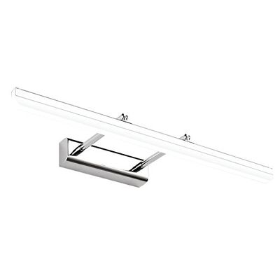 LUMINTURS 9W LED Vanity Lighting Fixture Wall Sconces Makeup Mirror Front Light Fixture Acrylic Lamp Silver Finish Pure White