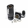 HangTon LP20 7 Pin Connector Waterproof Electrical Industrial Male Plug Panel Mount Socket, 15 Amp High-Current Power, Gold Plated Contact view 1