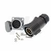 HangTon LP20 7 Pin Connector Waterproof Electrical Industrial Male Plug Panel Mount Socket, 15 Amp High-Current Power, Gold Plated Contact view 2