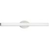 Progress Lighting Parallel LED Collection 32" Etched White Glass Luxe Bath Vanity Light Brushed Nickel view 1