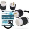 IronBox Electric - NEMA L6-20P to L15-20R Plug Adapter Power Cord - Rated for 20A/250V - 12/3 AWG - Cable for Server Racks or Data Centers - Ideal for Industrial & Commercial Applications (1 Foot) view 1