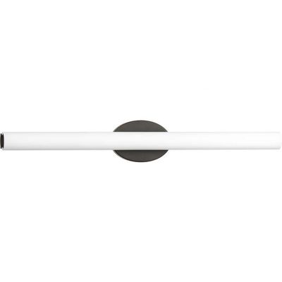 Progress Lighting Parallel LED Collection 32" Etched White Glass Luxe Bath Vanity Light Architectural Bronze
