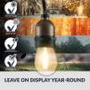 Newhouse Lighting LED String Lights with Weatherproof Technology, Dimmable with Wireless Remote Control, 48ft and 16 (15+1 Free) LED Light Bulbs Included, Black (CSTRINGLEDDIM) view 4