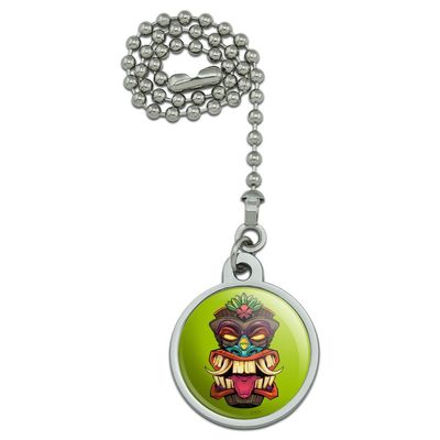 GRAPHICS & MORE Tiki Heads Island Tropical Hawaii Ceiling Fan and Light Pull Chain