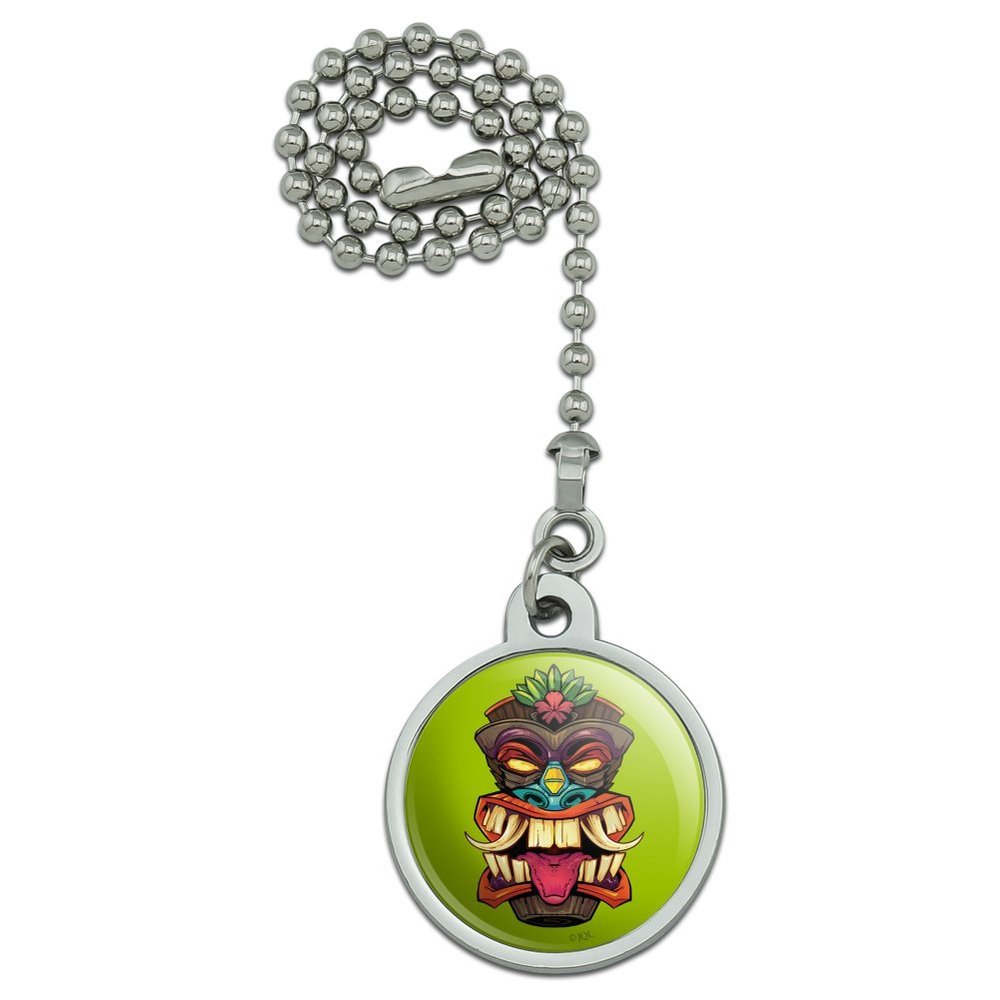 GRAPHICS & MORE Tiki Heads Island Tropical Hawaii Ceiling Fan and Light Pull Chain