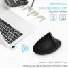Lekvey Left Handed Mouse, Wireless 2.4 GHz USB Lefty Left Hand Ergonomic Vertical Mouse, Less Noise - Black view 4