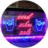 ADVPRO Good Vibes Only Hands Party Dance Disco Decoration Dual Color LED Neon Sign Blue & Red 12" x 8.5" st6s32-i3077-br view 1