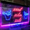 ADVPRO Good Vibes Only Hands Party Dance Disco Decoration Dual Color LED Neon Sign Blue & Red 12" x 8.5" st6s32-i3077-br view 3