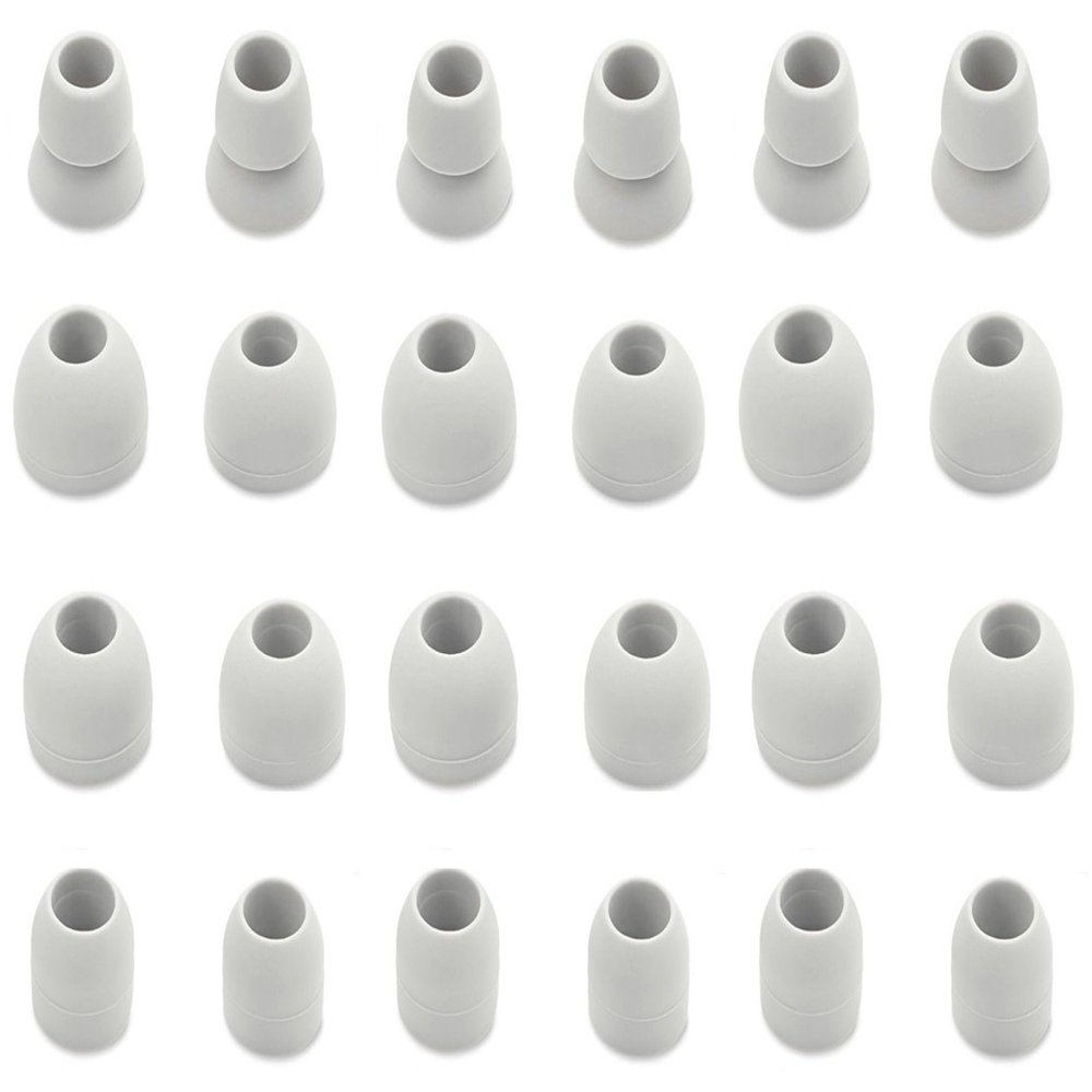 Zotech 12 Pair (24 Piece) Replacement Earpads Eartips Earbuds Eargels for Powerbeats3 Wireless Earphone, SML 3 Sizes 9 Pair Earbud Tips & 3 Pair Double Flange Tips (Gray)