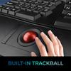 Adesso WKB-3500UB Tru-Form 3500, 2.4GHz Wireless Ergonomic Trackball Keyboard view 2