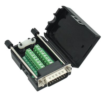 YIOVVOM DB15 Breakout Connector Male Adapter 15-pin Port Adapter to Terminal Connector Signal Module with case(Male Connector, Screw with case)