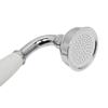HOMEDEC Vintage Handheld Shower Head with 59inch Flexible Hose High-Pressure Antique Rain Showerhead Combo Replacement No Wand Holder, Round Telephone Shape, Chrome view 2