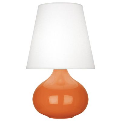 June 1-Light Accent Lamp 11.875 Inches Wide and 23.5 Inches Tall-Pumpkin Finish-Oyster Shade Color
