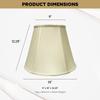 Royal Designs, Inc. BSET-707-16EG-2 Essentials Deep Empire Lamp Shade with Fancy Trim, 9 x 16 x 12.25, Eggshell, 2-Pack view 2