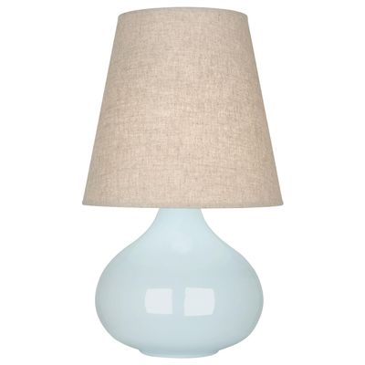 June 1-Light Accent Lamp 11.875 Inches Wide and 23.5 Inches Tall-Baby Blue Finish-Buff Shade Color