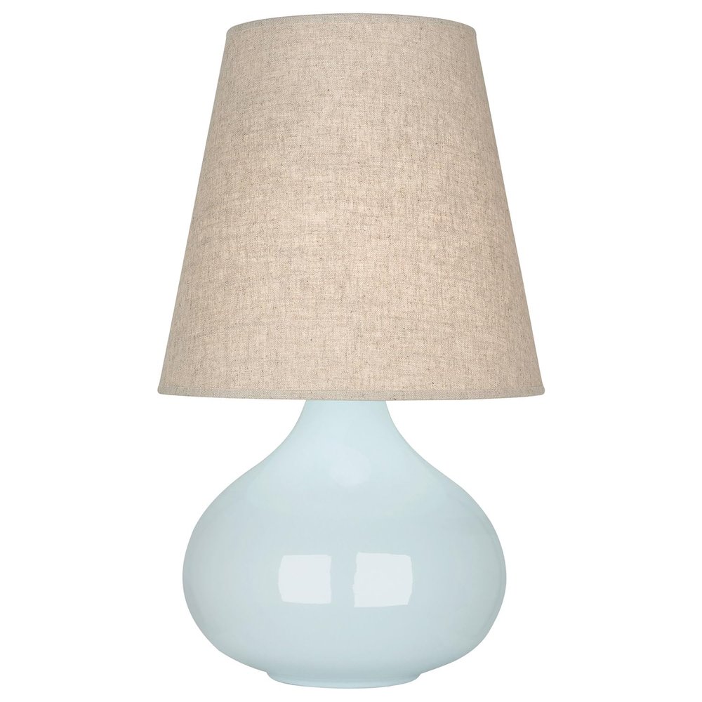 June 1-Light Accent Lamp 11.875 Inches Wide and 23.5 Inches Tall-Baby Blue Finish-Buff Shade Color