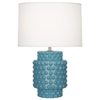 Robert Abbey Lighting Dolly 1-Light Accent Lamp 7.75 Inches Wide and 21.375 Inches Tall-Steel Blue Finish