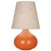 Robert Abbey Lighting June 1-Light Accent Lamp 11.875 Inches Wide and 23.5 Inches Tall-Pumpkin Finish-Buff Shade Color view 1