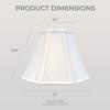 Royal Designs, Inc. BSO-701-12WH Flare Bottom Outside Corner Scalloped Basic Lamp Shade, 6.5 x 12 x 9.25, White view 3