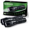 EcoGear FX LED Flashlights - Small Camping Flashlights with High Lumens, 5 Light Modes, Zoomable Beam - Bright Tactical Flash Light for Outdoor Home and Emergency [2 Pack] view 1