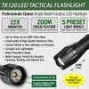 EcoGear FX LED Flashlights - Small Camping Flashlights with High Lumens, 5 Light Modes, Zoomable Beam - Bright Tactical Flash Light for Outdoor Home and Emergency [2 Pack] view 2