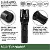 EcoGear FX LED Flashlights - Small Camping Flashlights with High Lumens, 5 Light Modes, Zoomable Beam - Bright Tactical Flash Light for Outdoor Home and Emergency [2 Pack] view 4